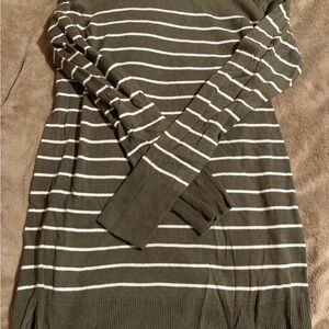 Motherhood Maternity Olive Green Striped Sweater